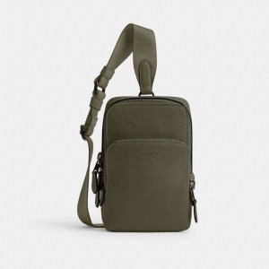 Army Green Coach Gotham Sling Pack 13 | COH866484
