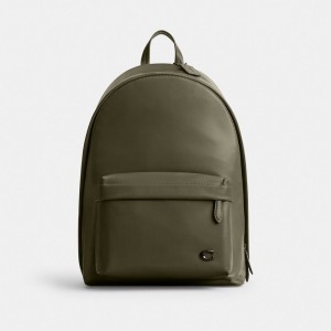 Army Green Coach Hall Backpack | COH865453