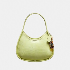 Beige Coach Ergo Bag In Croc Embossed Coachtopia Leather | COH865117