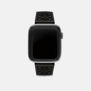 Black Coach Apple Watch® Strap, 42 Mm And 44 Mm | COH866968