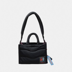 Black Coach Coachtopia Loop Mini Puffy Tote | COH865022