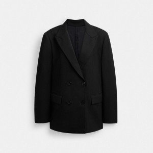 Black Coach Double Breasted Blazer | COH865933
