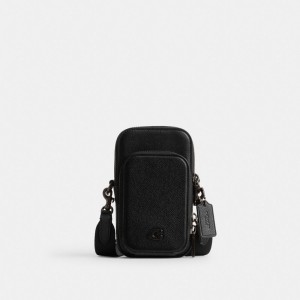 Black Coach Phone Crossbody | COH865298
