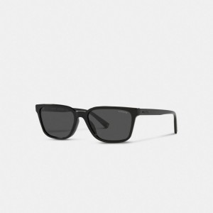 Black Coach Signature Workmark Square Sunglasses | COH867064
