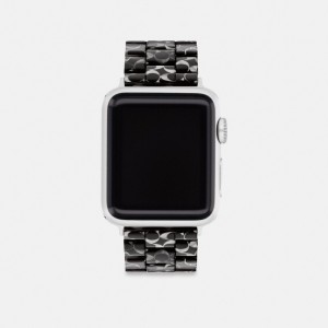 Black Signature Coach Apple Watch® Strap, 38 Mm, 40 Mm And 41 Mm | COH866963