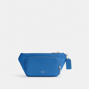 Blueberry Coach Belt Bag With Signature Canvas Interior Detail | COH865192