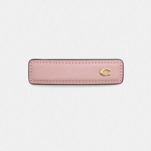 Blush Coach Signature Leather Barrette | COH866163