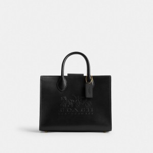 Brass/Black Coach Ace Tote Bag 26 | COH865091