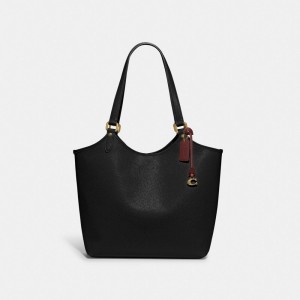 Brass/Black Coach Day Tote Bag | COH865096