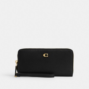 Brass/Black Coach Essential Continental Wallet | COH865517