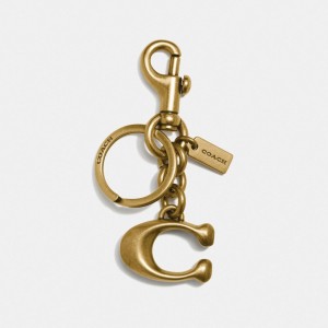 Brass/Brass Coach Signature Bag Charm | COH866466