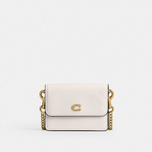 Brass/Chalk Coach Essential Half Flap Card Case | COH865579