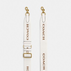Brass/Chalk Coach Tonal Signature Webbing Strap | COH866444