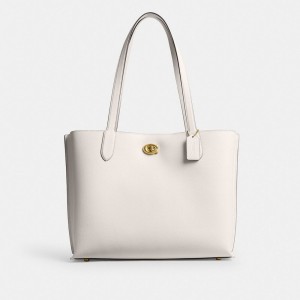 Brass/Chalk Coach Willow Work Tote 38 | COH865068
