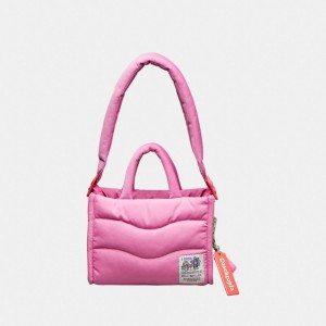 Bright Magenta Coach Coachtopia Loop Mini Puffy Tote | COH865081