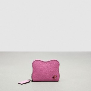 Bright Magenta Coach Wavy Zip Around Wallet In Coachtopia Leather | COH865559