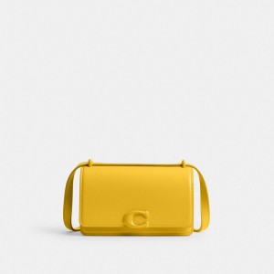 Calf Leather/Silver/Canary Coach Bandit Crossbody Bag | COH864794