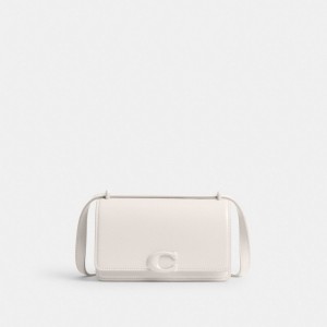 Calf Leather/Silver/Chalk Coach Bandit Crossbody Bag | COH865431