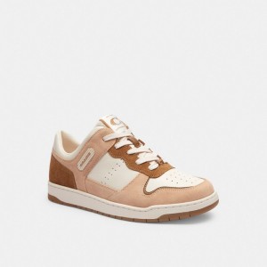 Chalk/Beechwood Coach C201 Low Top Sneaker | COH865826