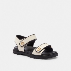 Chalk/Black Coach Brynn Sandal | COH865899
