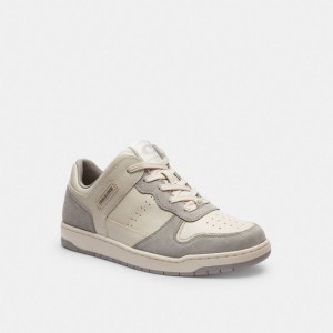 Chalk/Dove Grey Coach C201 Low Top Sneaker | COH865824
