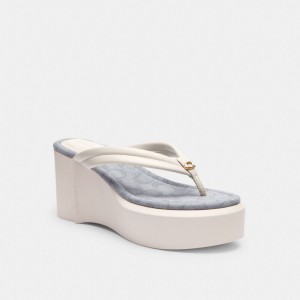 Chalk Coach Franki Flip Flop In Signature Jacquard | COH865901