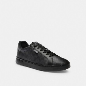 Charcoal Coach Lowline Low Top Sneaker In Signature Canvas | COH866816