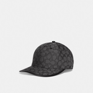 Charcoal Coach Signature Jacquard Baseball Hat | COH866417