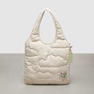 Cloud Coach Coachtopia Loop Flat Tote With Cloud Quilting | COH865020