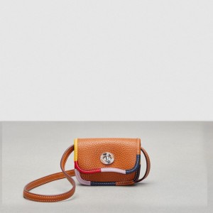 Coachtopia Leather/Burnished Amber Multicolor Coach Wavy Wallet With Colorful Binding In Upcrafted Leather | COH865591