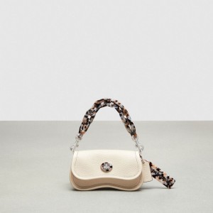 Coachtopia Leather/Cloud Coach Mini Wavy Dinky Bag With Crossbody Strap In Coachtopia Leather | COH865360