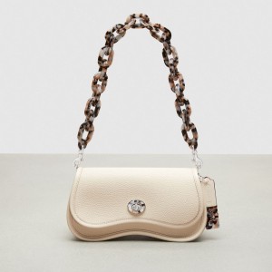 Coachtopia Leather/Cloud Coach Wavy Dinky Bag With Crossbody Strap | COH865295