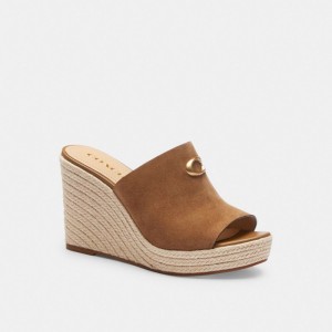 Coconut Coach Gloria Wedge | COH865749