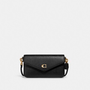 Crossgrain Leather/Brass/Black Coach Wyn Crossbody Bag | COH865419