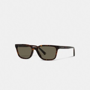 Dark Tortoise Coach Signature Workmark Square Sunglasses | COH866368