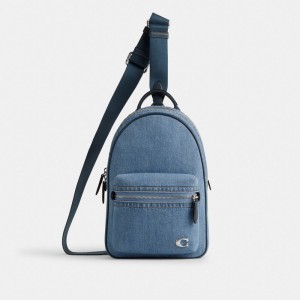 Denim/Indigo Denim Coach Charter Pack | COH866513