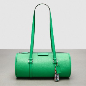 Electric Kelp Coach Barrel Bag In Pebbled Coachtopia Leather | COH864734