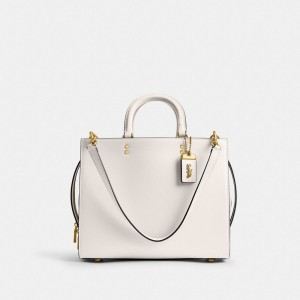 Glovetan Leather/Brass/Chalk Coach Rogue Bag | COH865136