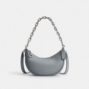 Glovetan Leather/Silver/Grey Blue Coach Mira Shoulder Bag | COH865423
