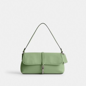 Glovetan Leather/Silver/Pale Pistachio Coach Hamptons Bag | COH864843