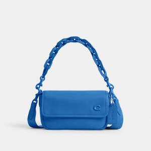 Glovetanned Leather/Blueberry Coach Charter Flap Crossbody 18 | COH866568