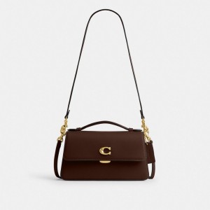 Glovetanned Leather/Brass/Maple Coach Juno Bag | COH865133