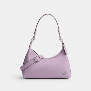 Glovetanned Leather/Silver/Soft Purple Coach Juliet Shoulder Bag | COH864903