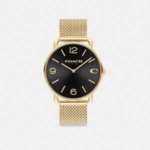 Gold/Black Coach Elliot Watch, 41 Mm | COH866974