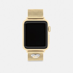 Gold Coach Apple Watch® Strap, 38 Mm, 40 Mm And 41 Mm | COH866267