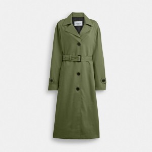 Green Coach Oversized Trench Coat | COH865930