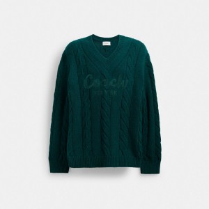 Green Coach Signature Sweater In Recycled Wool | COH866890