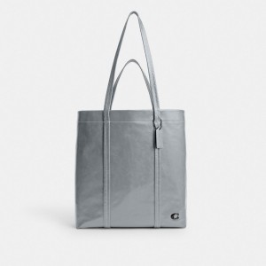 Grey Blue Coach Hall Tote Bag 33 | COH865075