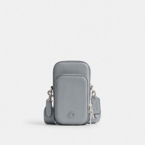 Grey Blue Coach Phone Crossbody | COH865244
