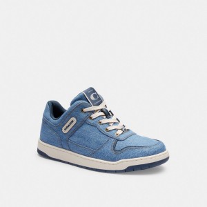 Indigo Denim Coach C201 Low Top Sneaker | COH865843